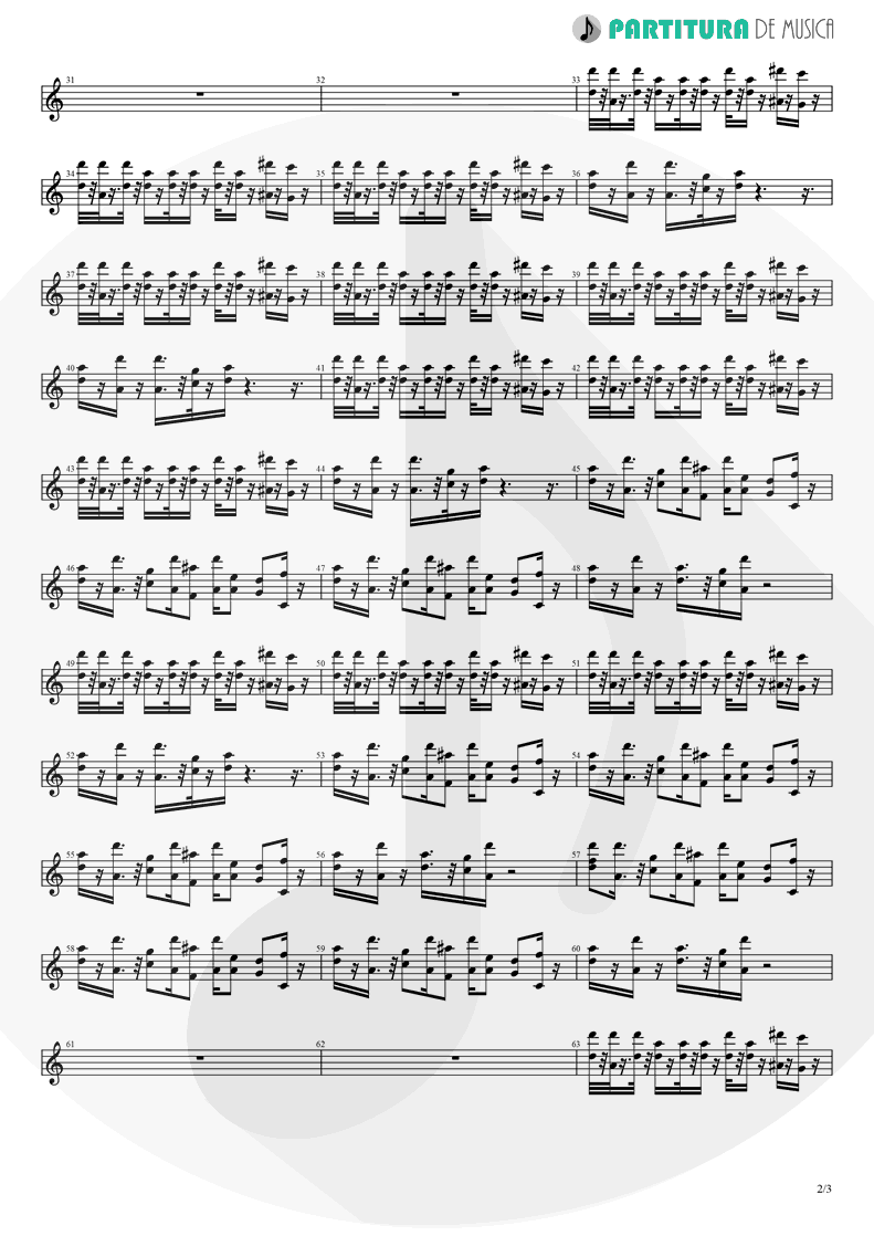 Partitura de musica de Teclado - Twilight Zone | 2 Unlimited | Get Ready! 1992 - pag 2