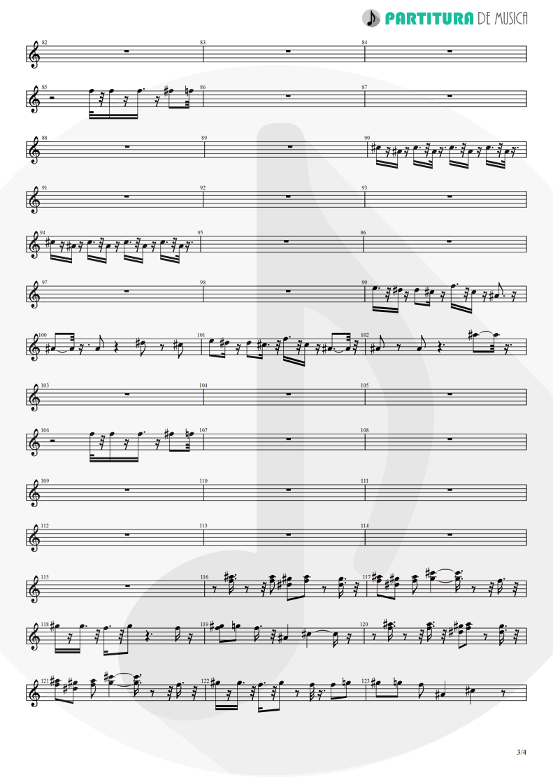 Partitura de musica de Canto - No Limit | 2 Unlimited | No Limits 1993 - pag 3