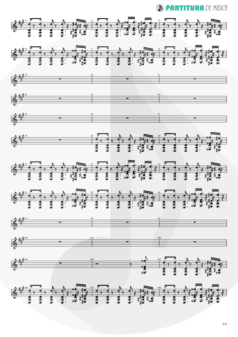 Partitura de musica de Saxofone Alto - Tribal Dance | 2 Unlimited | No Limits 1993 - pag 3