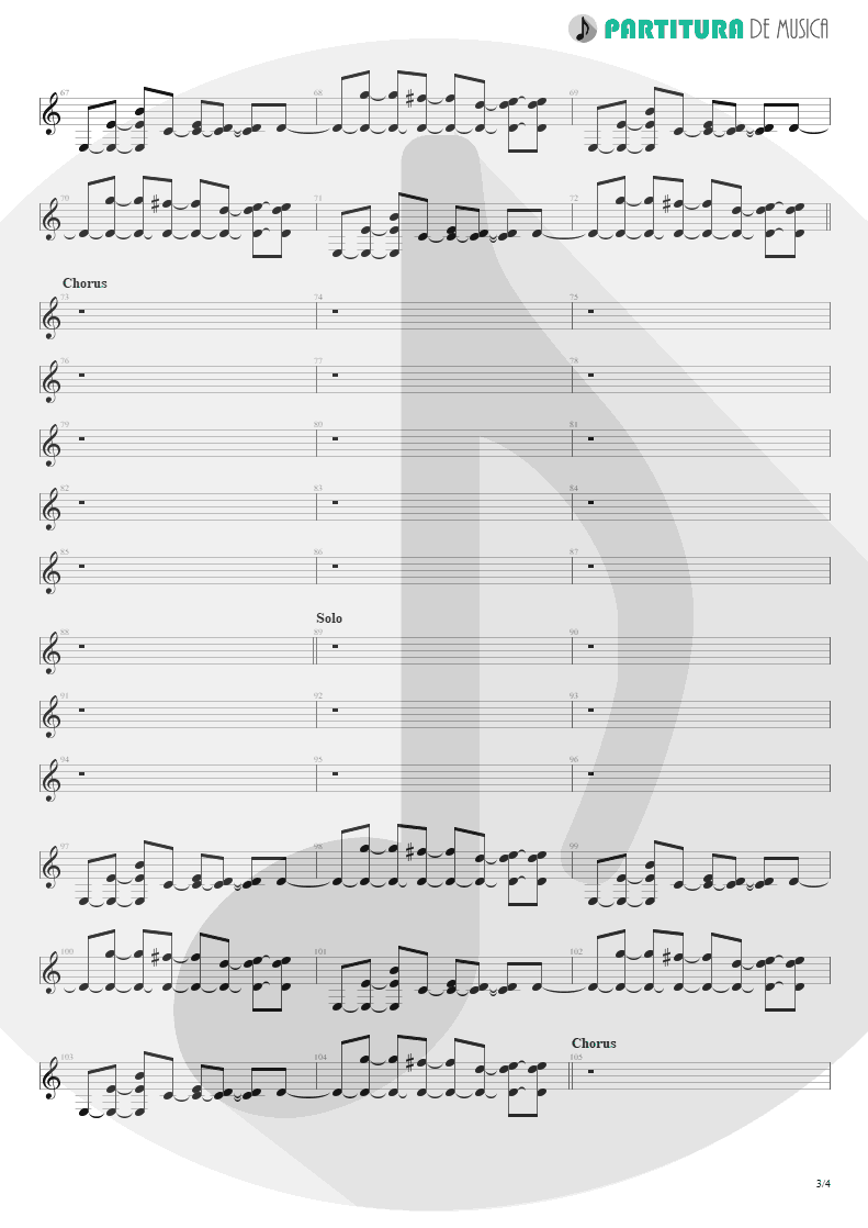 Partitura de musica de Guitarra Elétrica - Life Of My Own | 3 Doors Down | The Better Life 2000 - pag 3