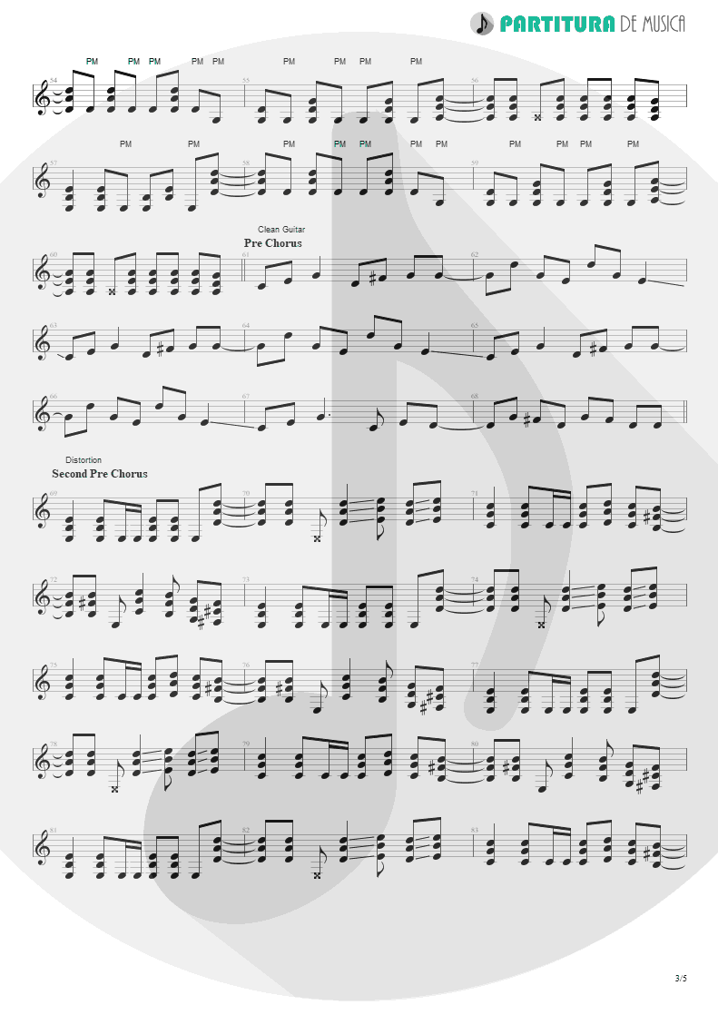 Partitura De Musica Guitarra Eletrica So I Need You 3 Doors