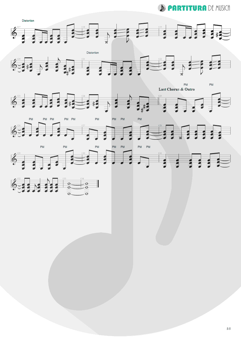 Partitura De Musica Guitarra Eletrica So I Need You 3 Doors