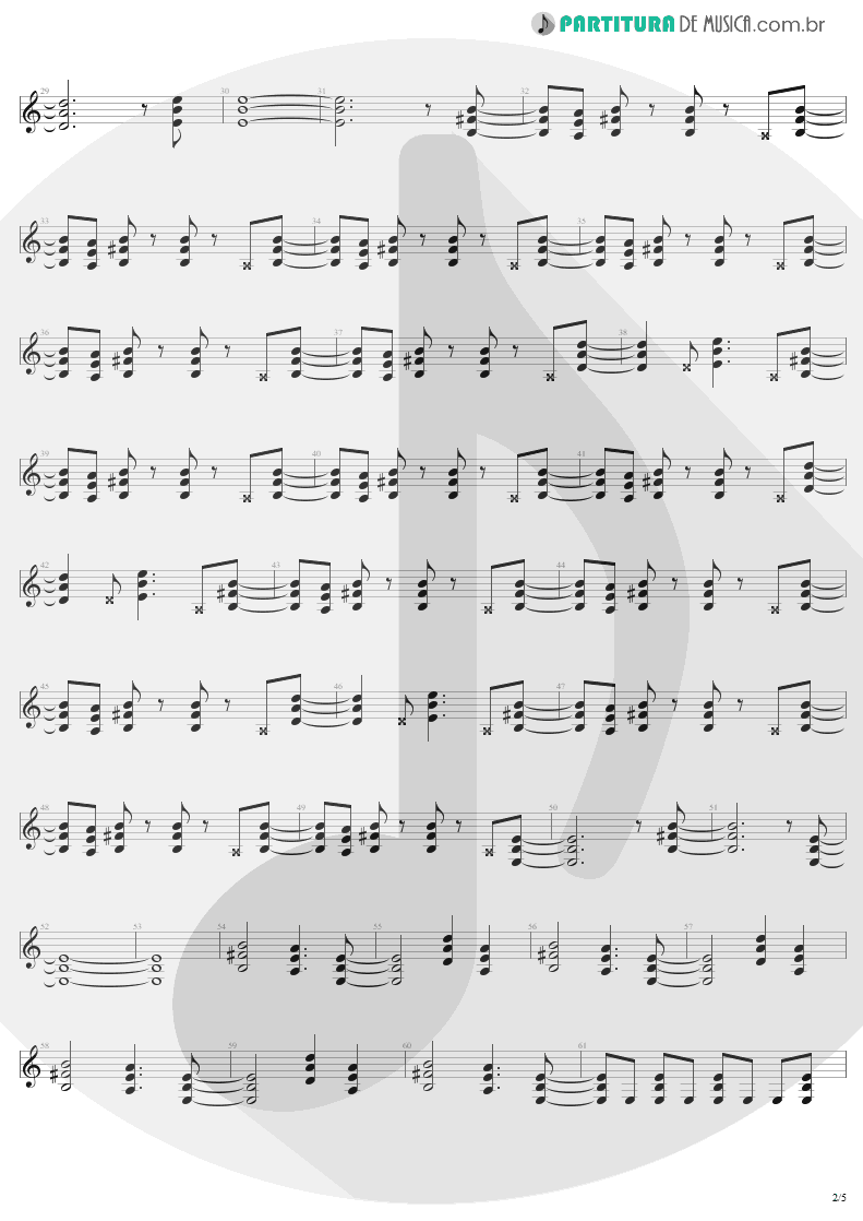 Partitura de musica de Guitarra Elétrica - Rock 'N' Roll Singer | AC/DC | T.N.T. 1975 - pag 2