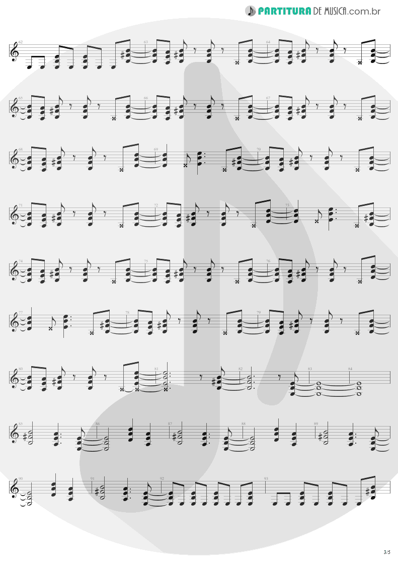 Partitura de musica de Guitarra Elétrica - Rock 'N' Roll Singer | AC/DC | T.N.T. 1975 - pag 3