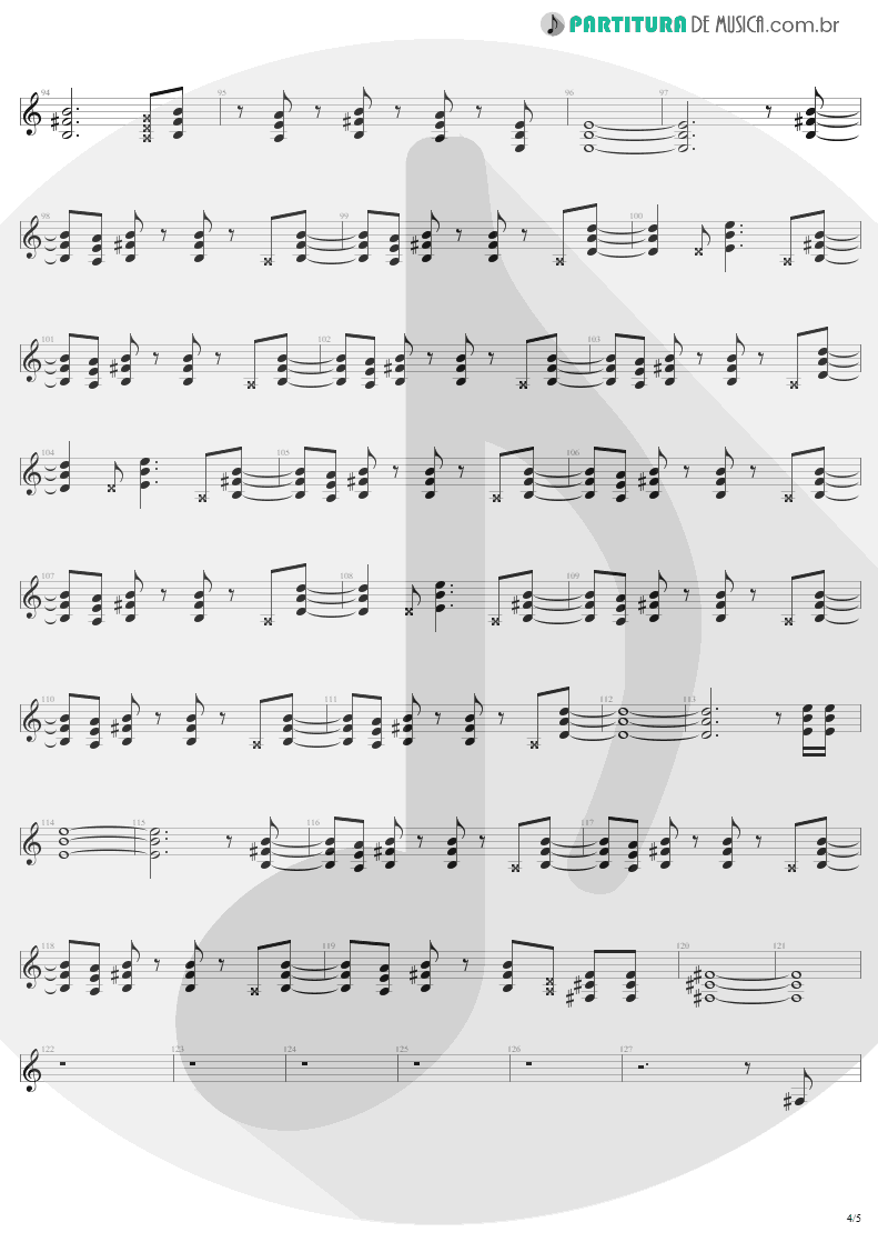 Partitura de musica de Guitarra Elétrica - Rock 'N' Roll Singer | AC/DC | T.N.T. 1975 - pag 4