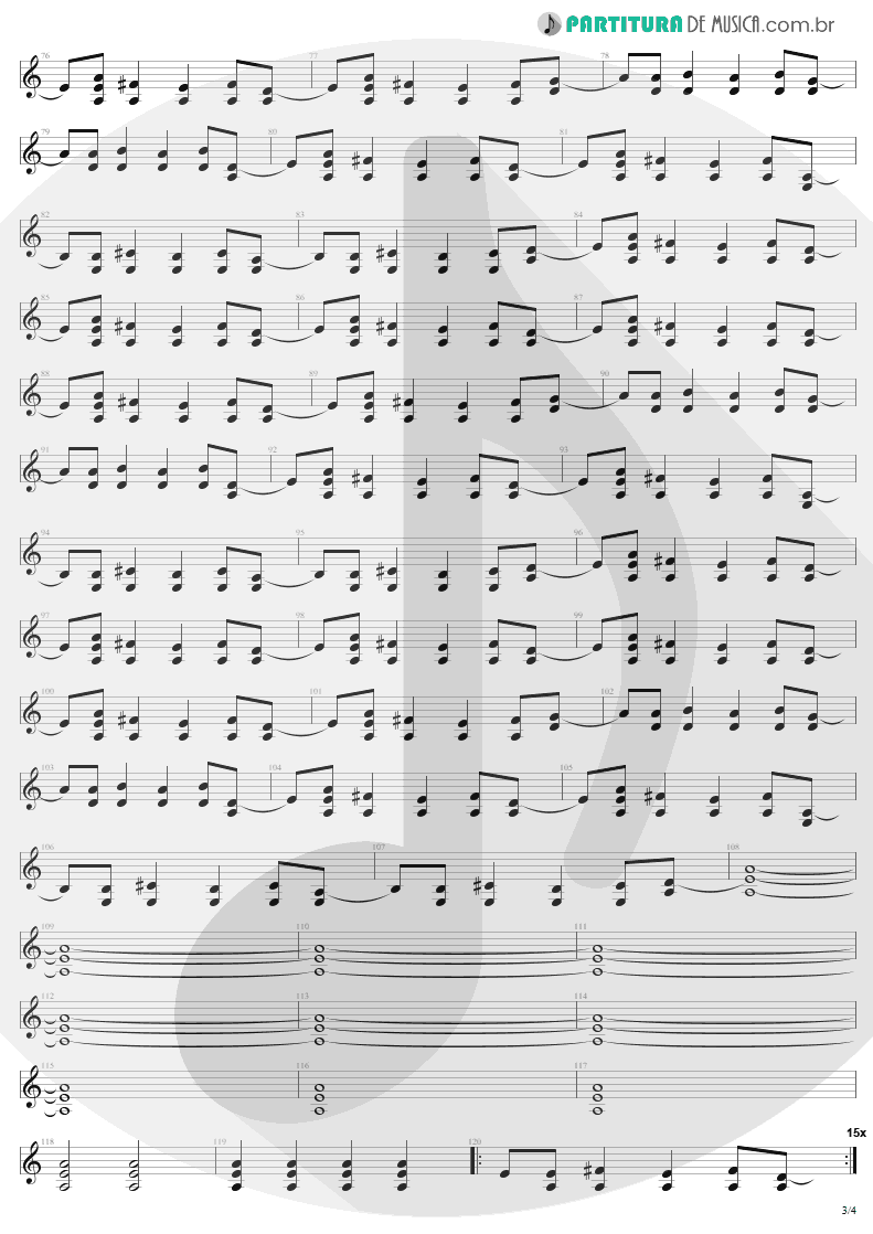 Partitura de musica de Guitarra Elétrica - Rocker | AC/DC | T.N.T. 1975 - pag 3