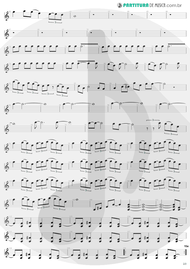 Partitura de musica de Guitarra Elétrica - Rocker | AC/DC | T.N.T. 1975 - pag 2