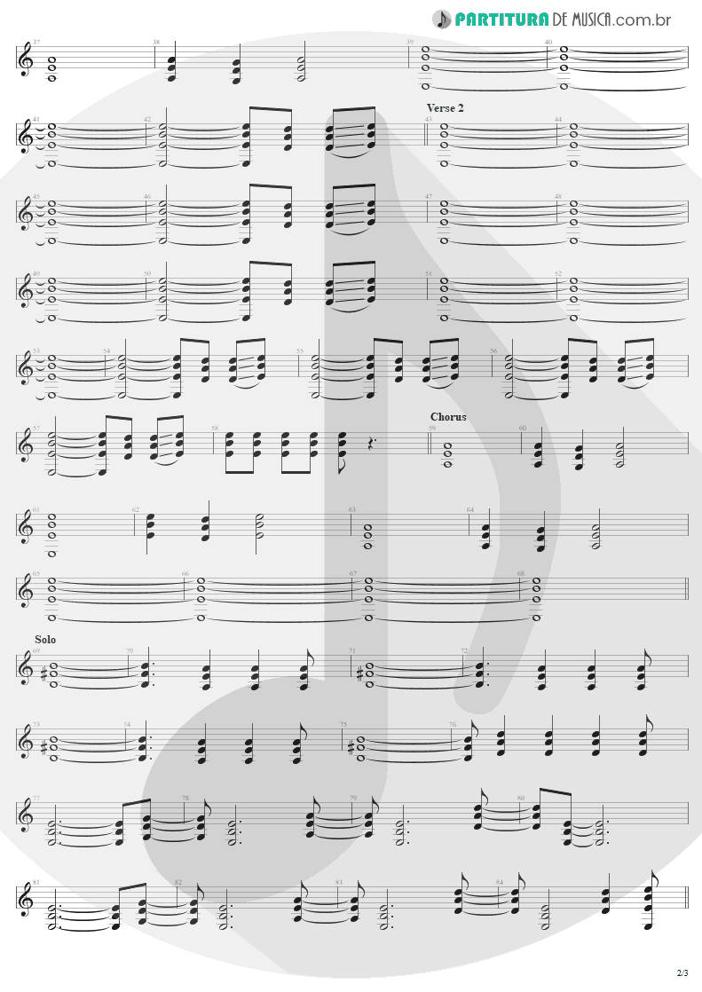 Partitura de musica de Guitarra Elétrica - Dirty Deeds Done Dirt Cheap | AC/DC | Dirty Deeds Done Dirt Cheap 1976 - pag 2