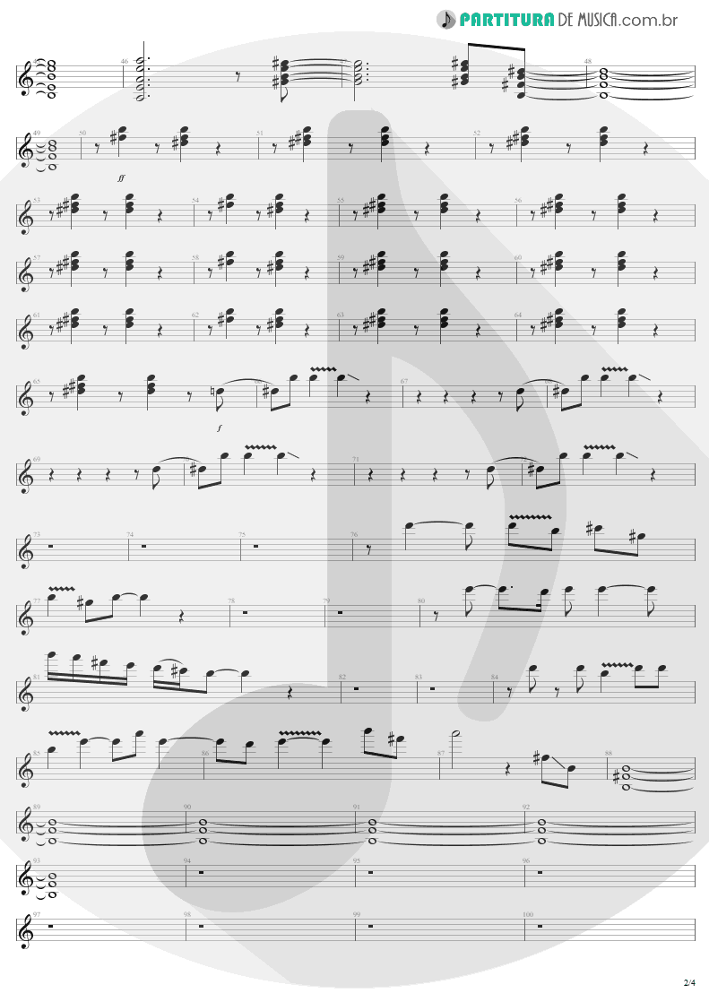 Partitura de musica de Guitarra Elétrica - It's A Long Way To The Top | AC/DC | High Voltage 1976 - pag 2