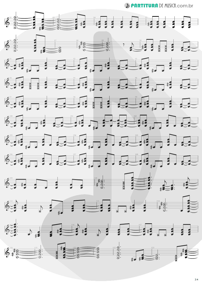 Partitura de musica de Guitarra Elétrica - It's A Long Way To The Top | AC/DC | High Voltage 1976 - pag 3