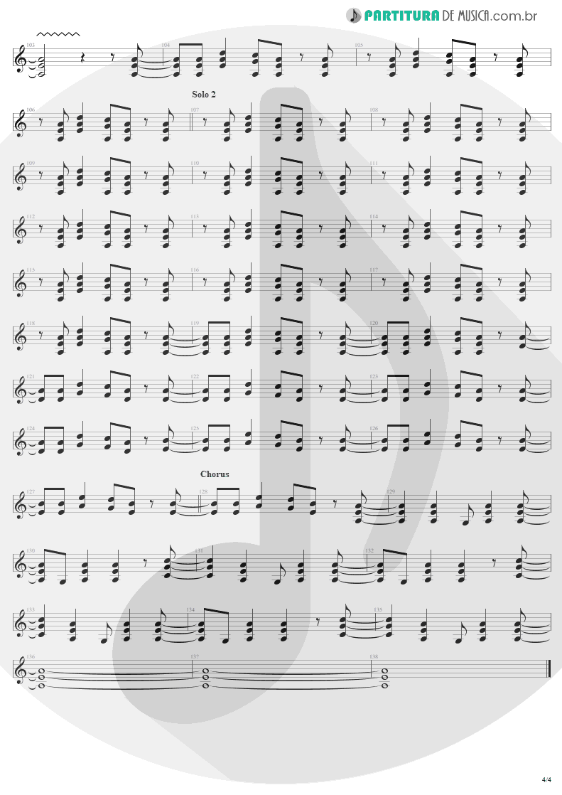 Partitura de musica de Guitarra Elétrica - Bad Boy Boogie | AC/DC | Let There Be Rock 1977 - pag 4