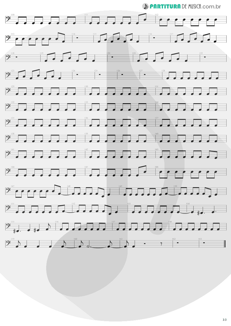 Partitura de musica de Baixo Elétrico - Whole Lotta Rosie | AC/DC | Let There Be Rock 1977 - pag 3