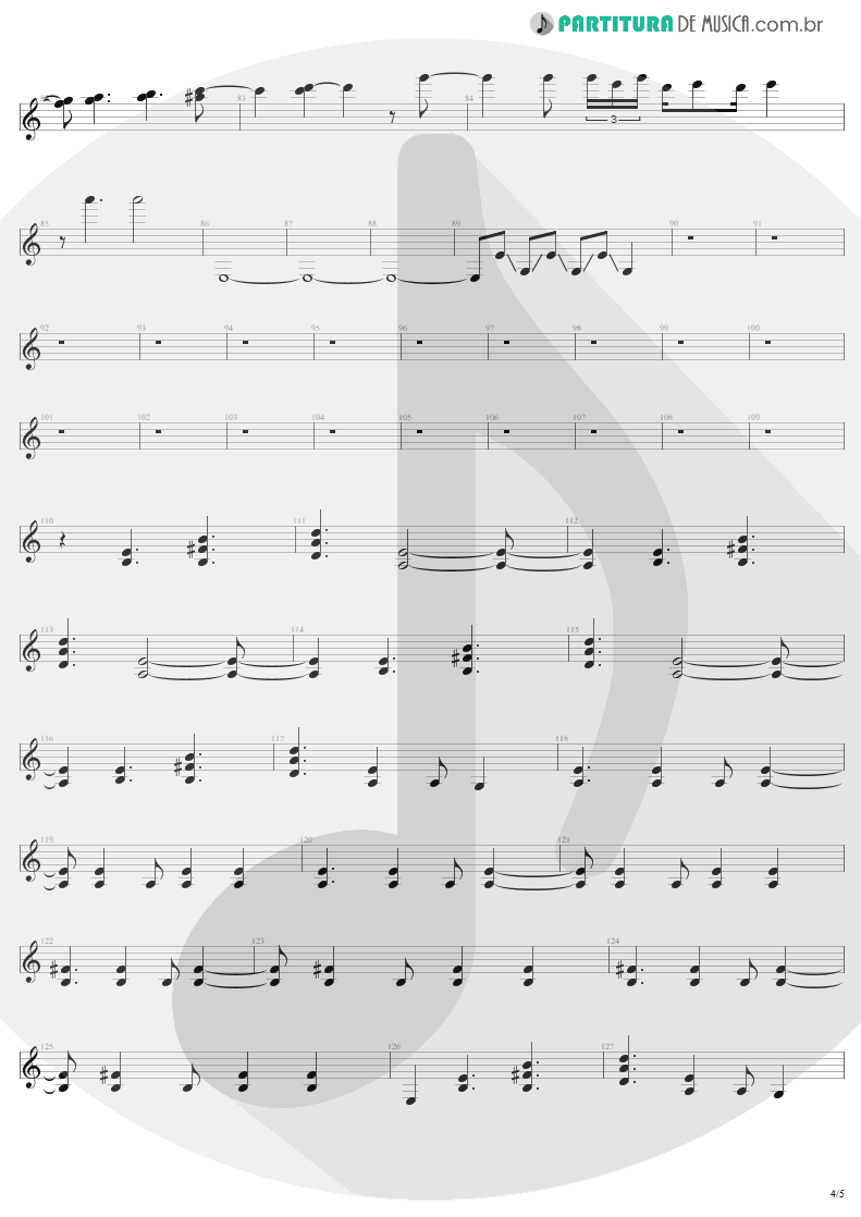 Partitura de musica de Guitarra Elétrica - Sin City | AC/DC | Powerage 1978 - pag 4