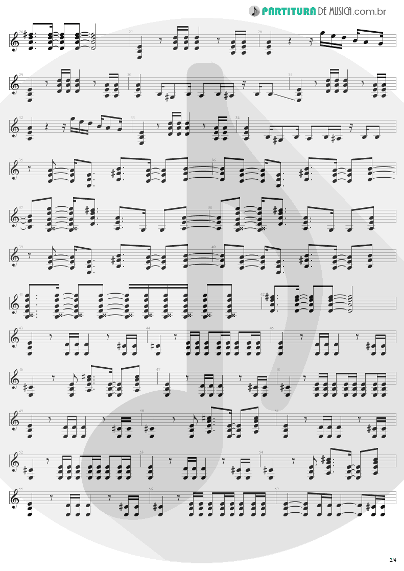 Partitura de musica de Guitarra Elétrica - Back In Black | AC/DC | Back In Black 1980 - pag 2