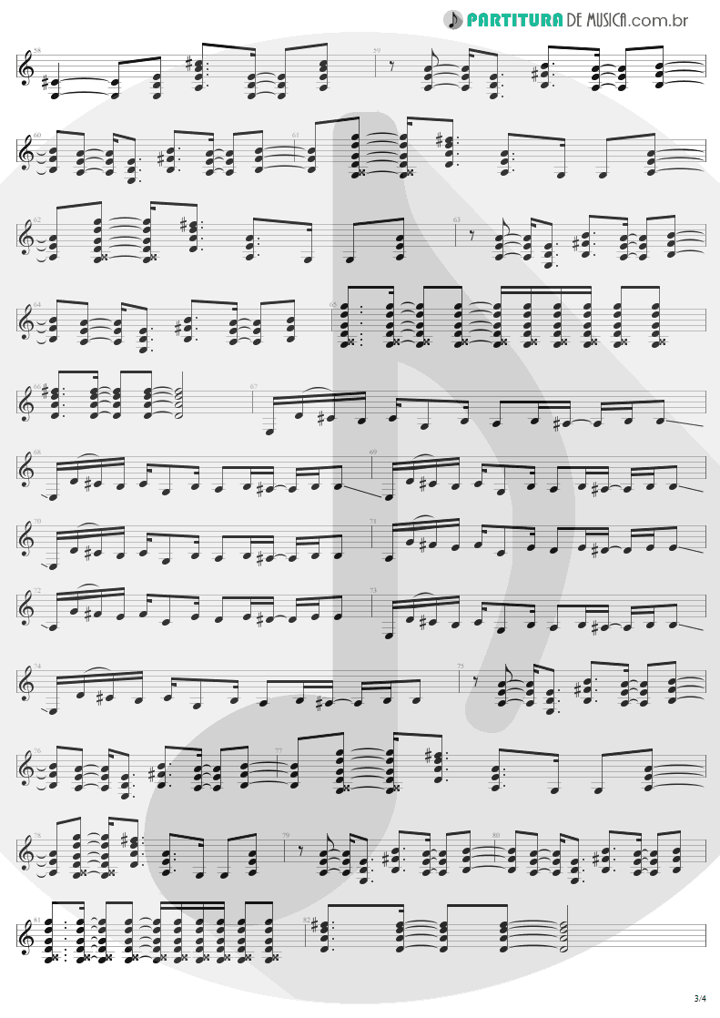 Partitura de musica de Guitarra Elétrica - Back In Black | AC/DC | Back In Black 1980 - pag 3