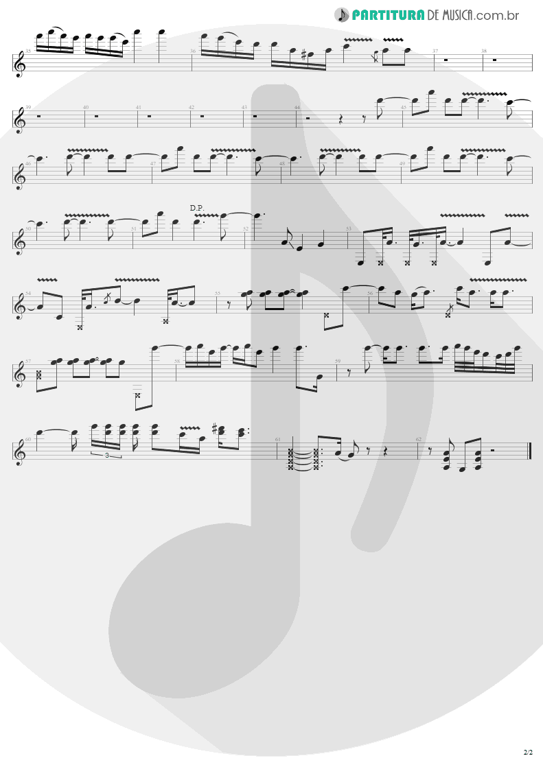 Partitura de musica de Guitarra Elétrica - Hells Bells | AC/DC | Back In Black 1980 - pag 2