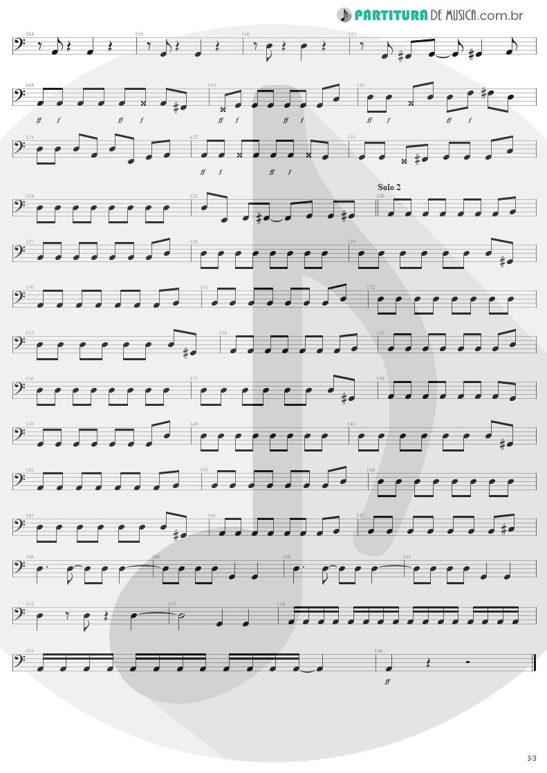 Partitura de musica de Baixo Elétrico - Shoot To Thrill | AC/DC | Back In Black 1980 - pag 3