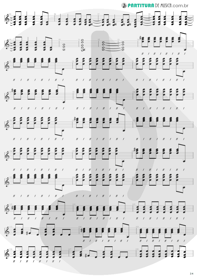 Partitura de musica de Guitarra Elétrica - Shoot To Thrill | AC/DC | Back In Black 1980 - pag 3