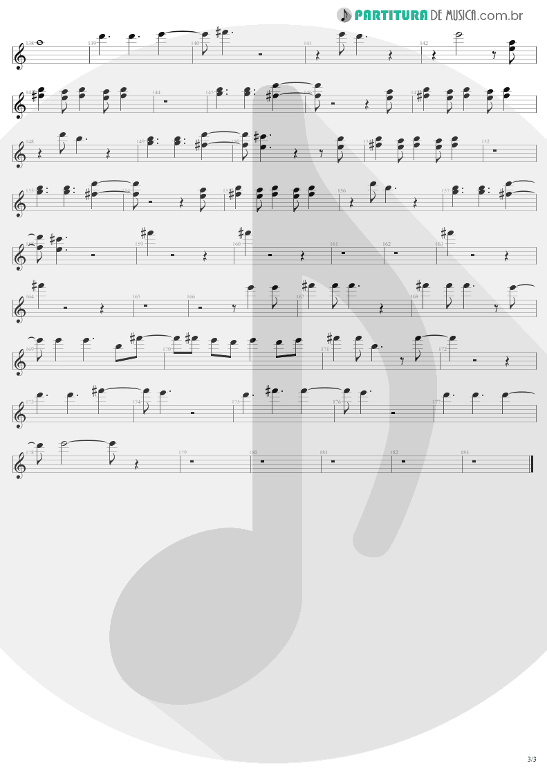 Partitura de musica de Canto - For Those About To Rock | AC/DC | For Those About to Rock We Salute You 1981 - pag 3