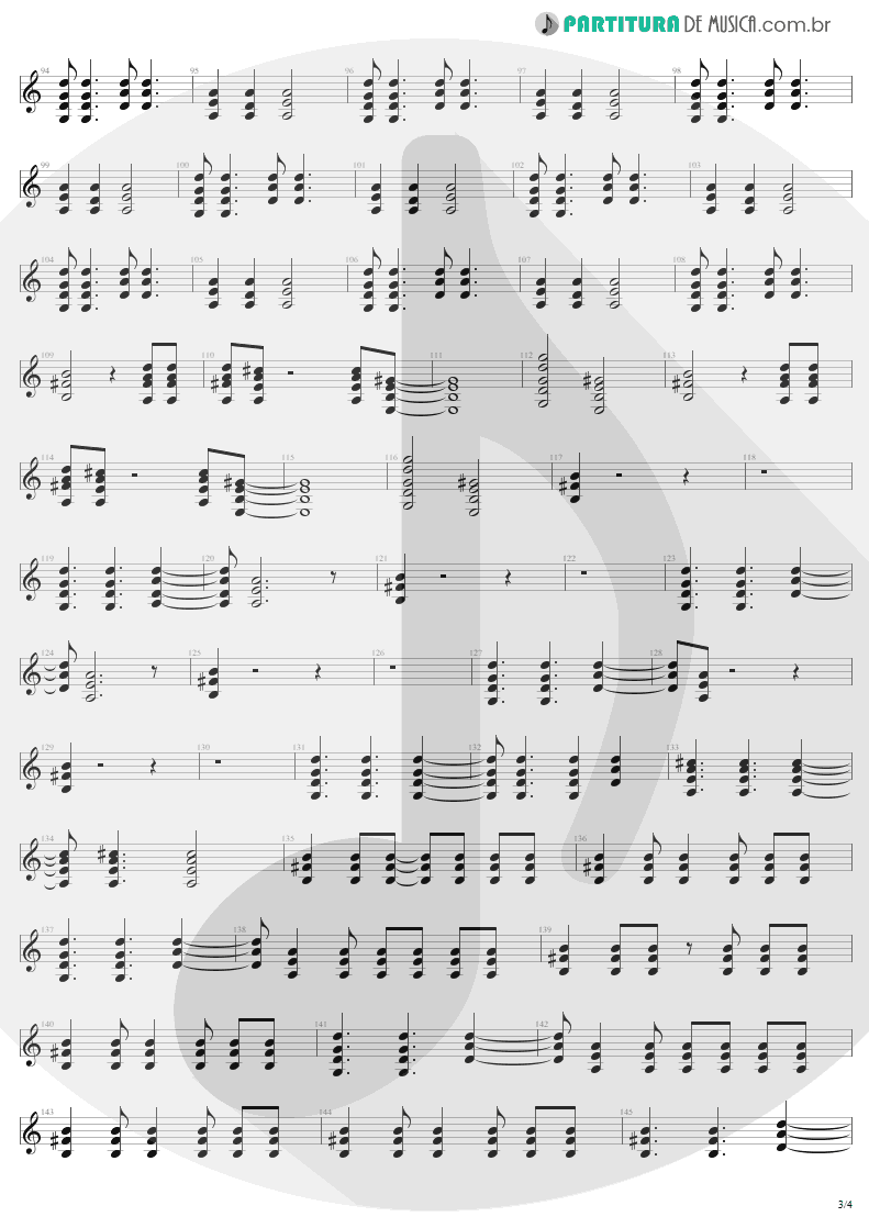 Partitura de musica de Guitarra Elétrica - For Those About To Rock | AC/DC | For Those About to Rock We Salute You 1981 - pag 3