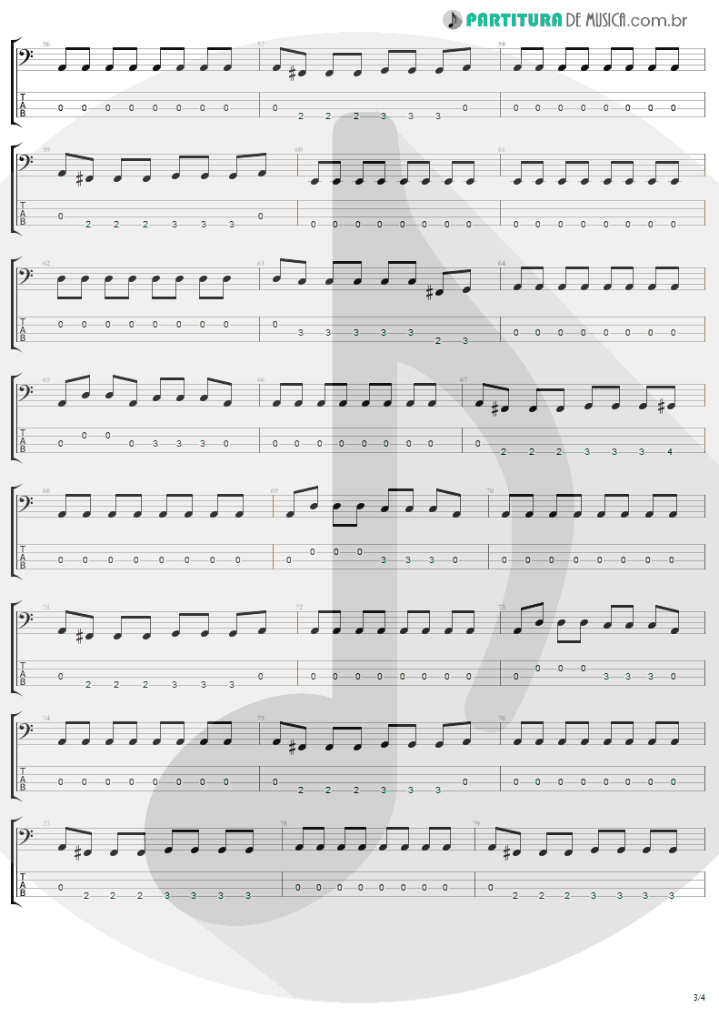 Tablatura + Partitura de musica de Baixo Elétrico - Stiff Upper Lip | AC/DC | Stiff Upper Lip 2000 - pag 3