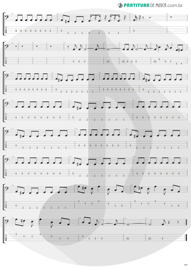 Tablatura + Partitura de musica de Baixo Elétrico - Stiff Upper Lip | AC/DC | Stiff Upper Lip 2000 - pag 4