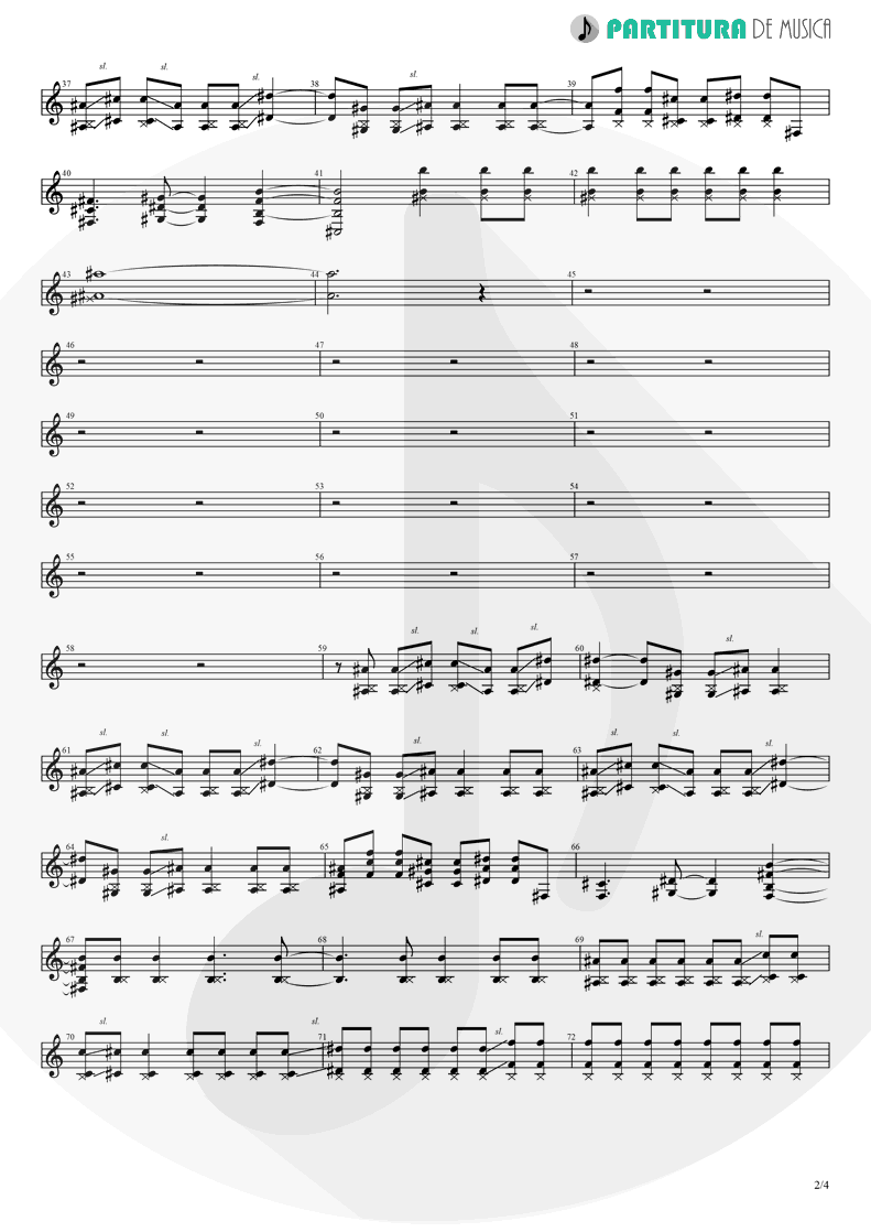 Partitura de musica de Guitarra Elétrica - Brena | A Perfect Circle | Mer de Noms 2000 - pag 2