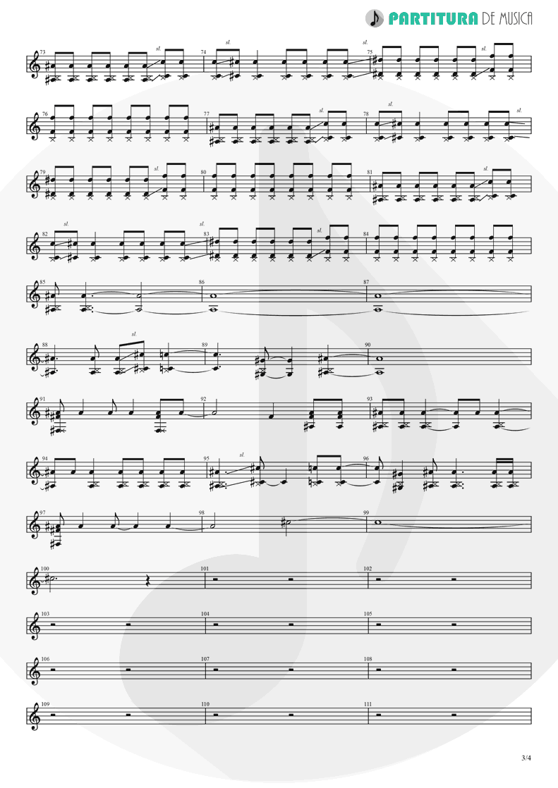 Partitura de musica de Guitarra Elétrica - Brena | A Perfect Circle | Mer de Noms 2000 - pag 3