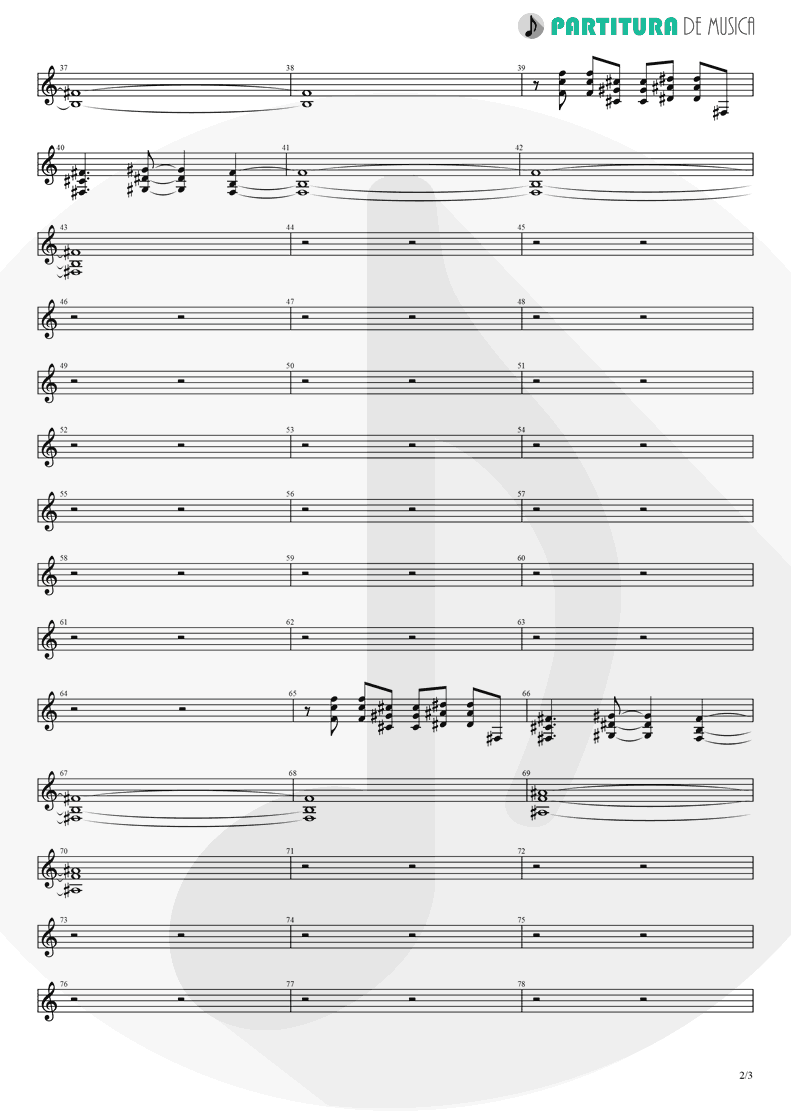 Partitura de musica de Guitarra Elétrica - Brena | A Perfect Circle | Mer de Noms 2000 - pag 2