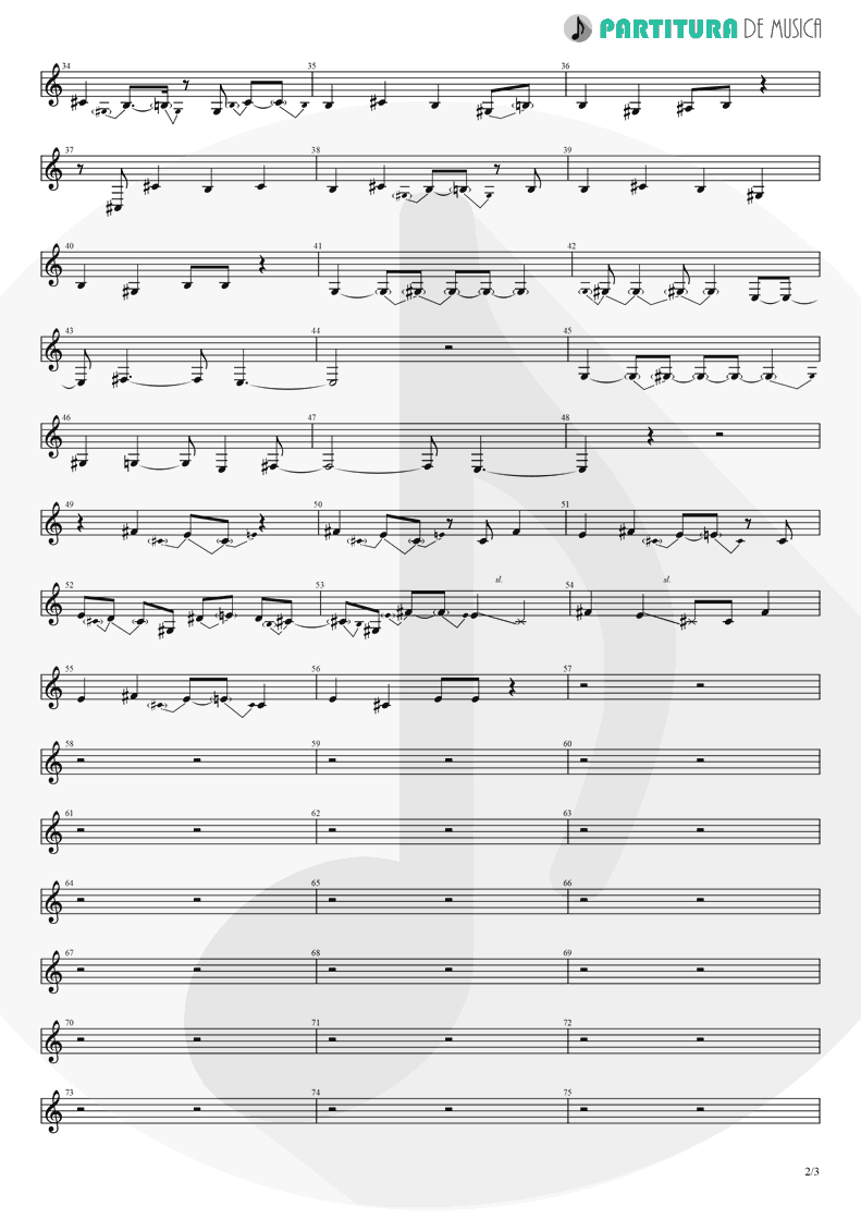 Partitura de musica de Canto - Magdalena | A Perfect Circle | Mer de Noms 2000 - pag 2