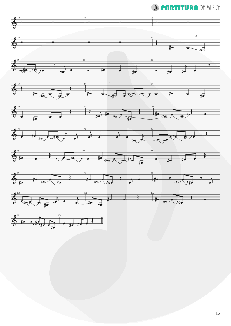 Partitura de musica de Canto - Magdalena | A Perfect Circle | Mer de Noms 2000 - pag 3