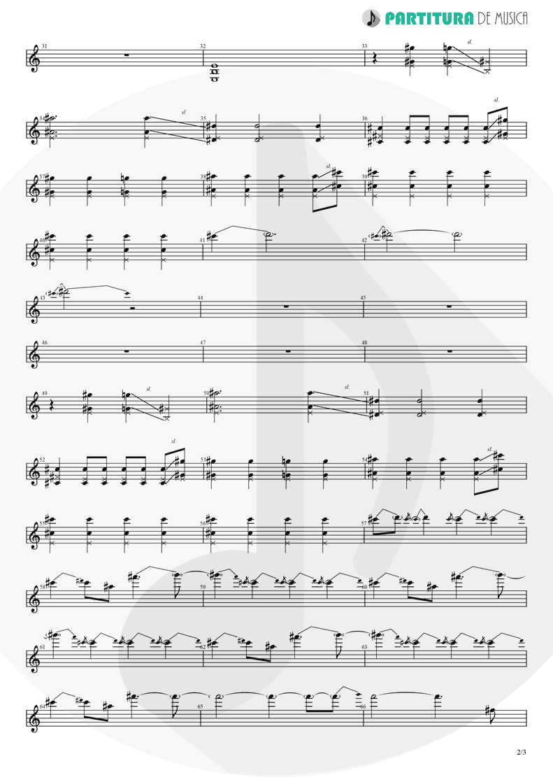 Partitura de musica de Guitarra Elétrica - Magdalena | A Perfect Circle | Mer de Noms 2000 - pag 2