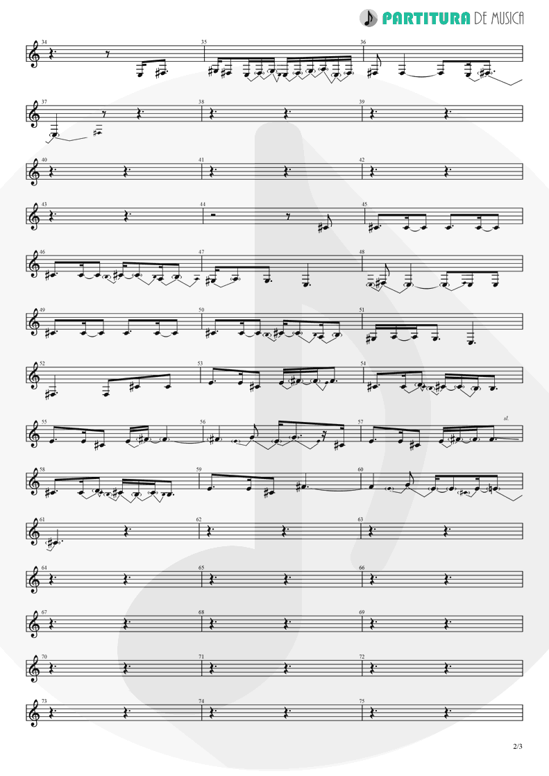 Partitura de musica de Canto - Orestes | A Perfect Circle | Mer de Noms 2000 - pag 2