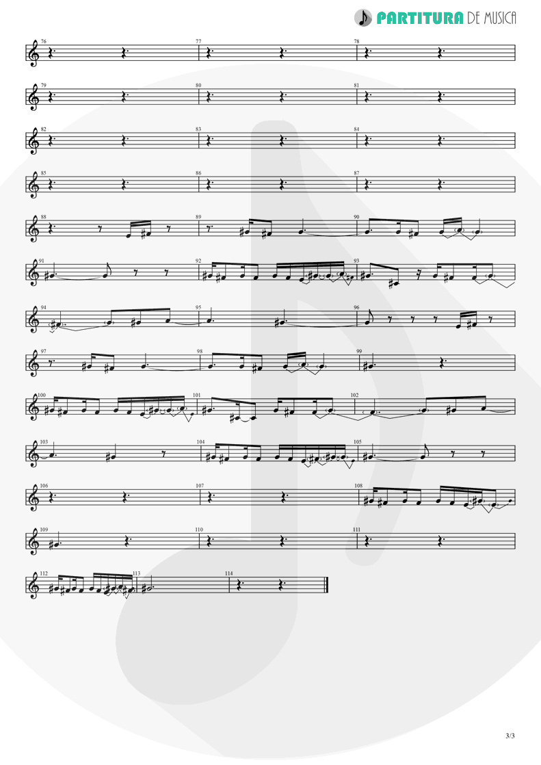 Partitura de musica de Canto - Orestes | A Perfect Circle | Mer de Noms 2000 - pag 3