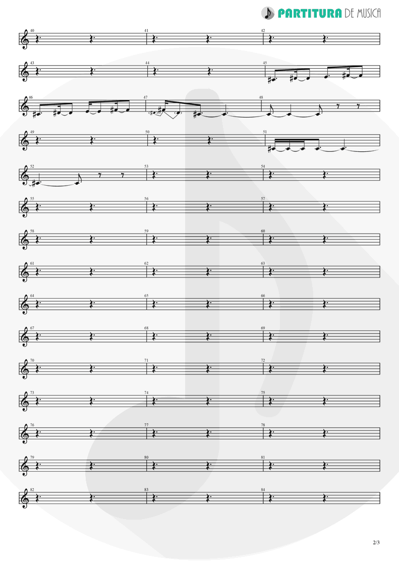 Partitura de musica de Canto - Orestes | A Perfect Circle | Mer de Noms 2000 - pag 2