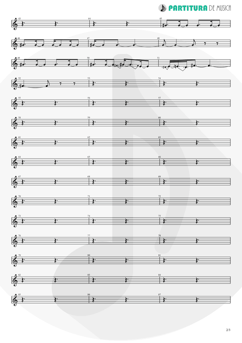 Partitura de musica de Canto - Orestes | A Perfect Circle | Mer de Noms 2000 - pag 2