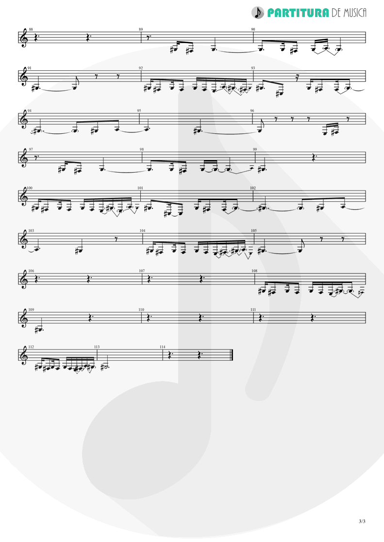 Partitura de musica de Canto - Orestes | A Perfect Circle | Mer de Noms 2000 - pag 3