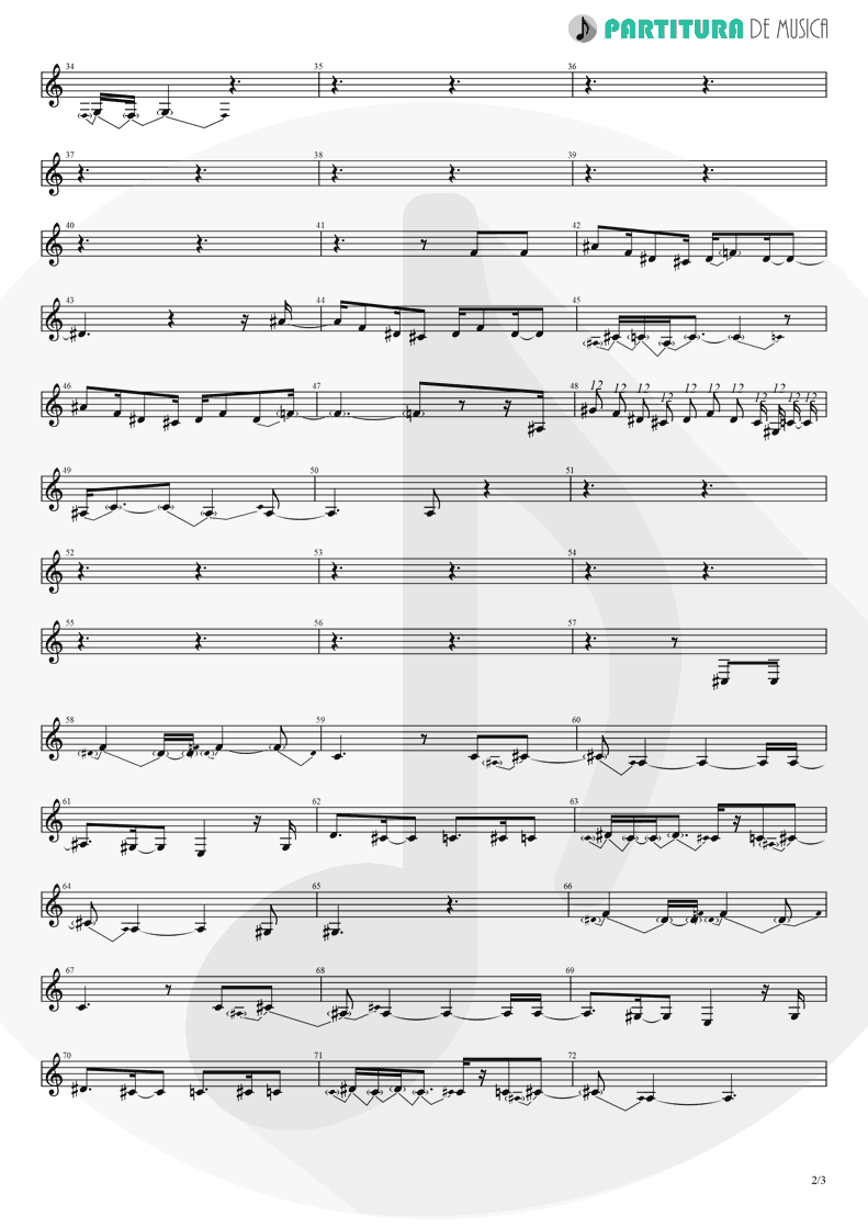 Partitura de musica de Canto - The Hollow | A Perfect Circle | Mer de Noms 2000 - pag 2