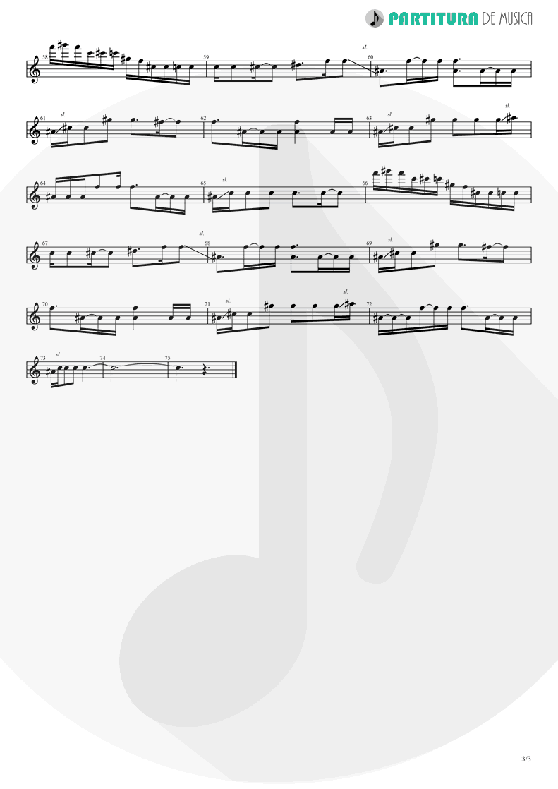 Partitura de musica de Guitarra Elétrica - The Hollow | A Perfect Circle | Mer de Noms 2000 - pag 3