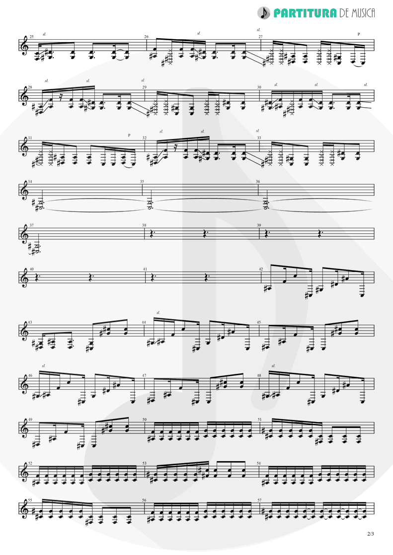 Partitura de musica de Guitarra Elétrica - The Hollow | A Perfect Circle | Mer de Noms 2000 - pag 2