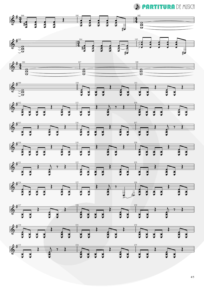 Partitura de musica de Guitarra Elétrica - Thinking Of You | A Perfect Circle | Mer de Noms 2000 - pag 4