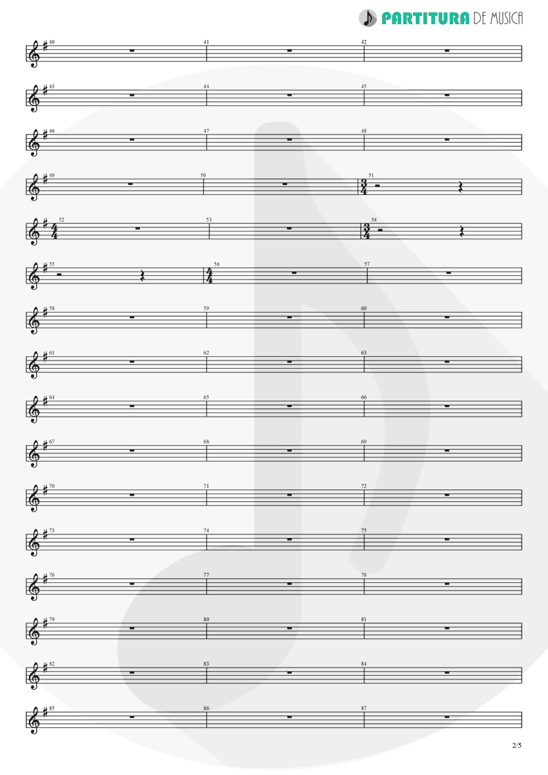 Partitura de musica de Guitarra Elétrica - Thinking Of You | A Perfect Circle | Mer de Noms 2000 - pag 2