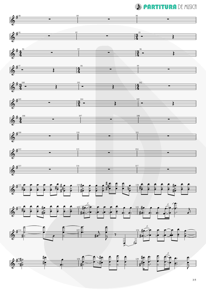 Partitura de musica de Guitarra Elétrica - Thinking Of You | A Perfect Circle | Mer de Noms 2000 - pag 3