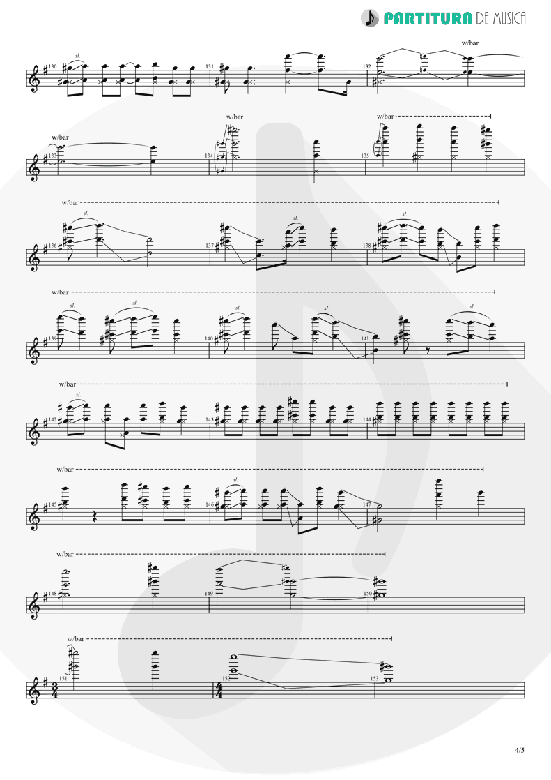 Partitura de musica de Guitarra Elétrica - Thinking Of You | A Perfect Circle | Mer de Noms 2000 - pag 4