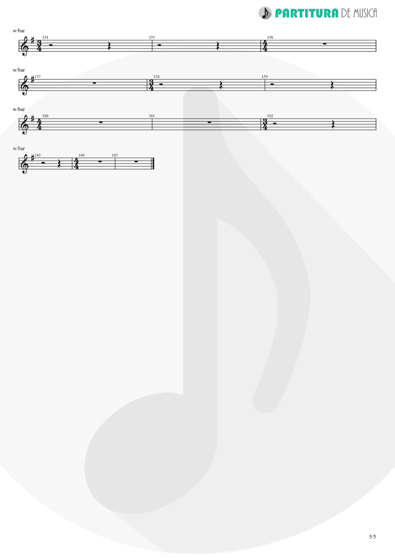 Partitura de musica de Guitarra Elétrica - Thinking Of You | A Perfect Circle | Mer de Noms 2000 - pag 5