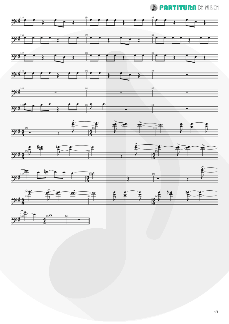 Partitura de musica de Violino - Thinking Of You | A Perfect Circle | Mer de Noms 2000 - pag 4