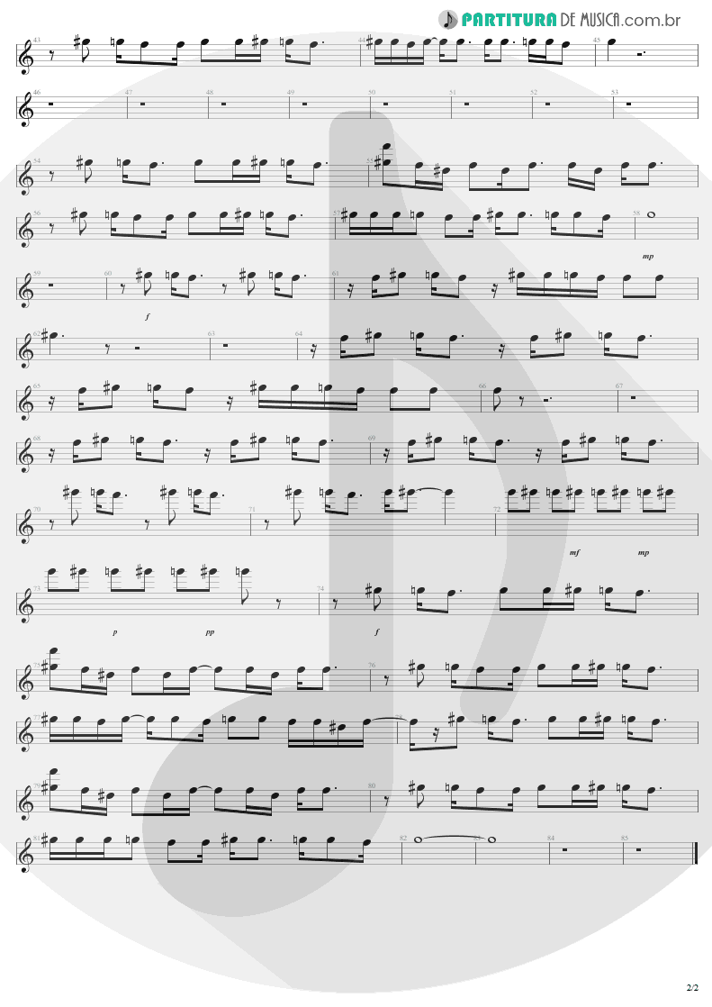 Partitura de musica de Canto - Dream On | Aerosmith | Aerosmith 1973 - pag 2