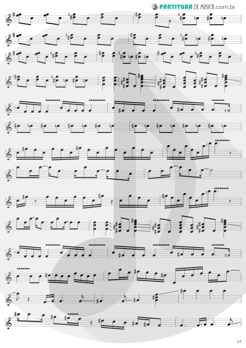 Partitura de musica de Guitarra Elétrica - Dream On | Aerosmith | Aerosmith 1973 - pag 2