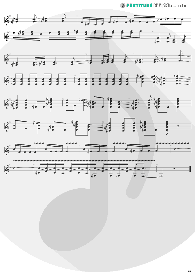 Partitura de musica de Guitarra Elétrica - Dream On | Aerosmith | Aerosmith 1973 - pag 3