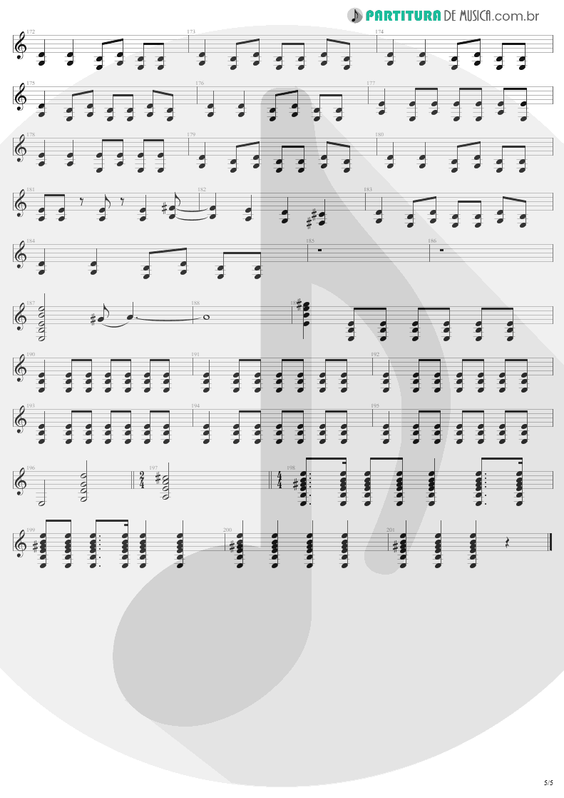 Partitura de musica de Guitarra Elétrica - Train Kept A Rollin' | Aerosmith | Get Your Wings 1974 - pag 5